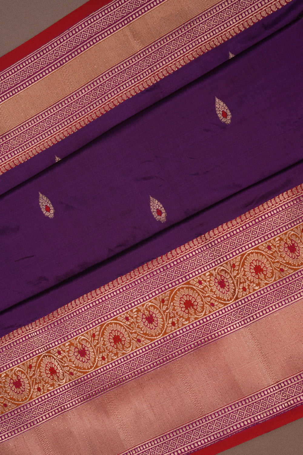 Image of Banarasi Katan Silk Purple Saree